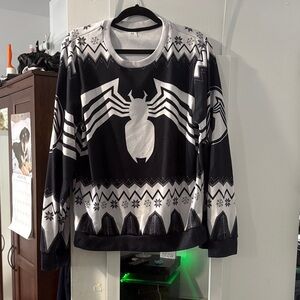 Black and White Spider Design Sweater